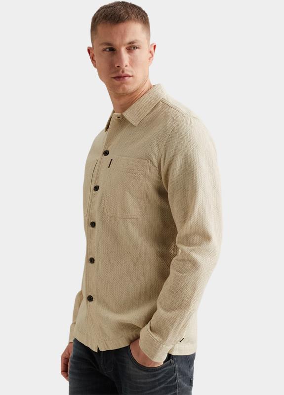PME Legend Casual hemd lange mouw Beige LONG SLEEVE SHIRT Dobby Struc PSI2602222/7013