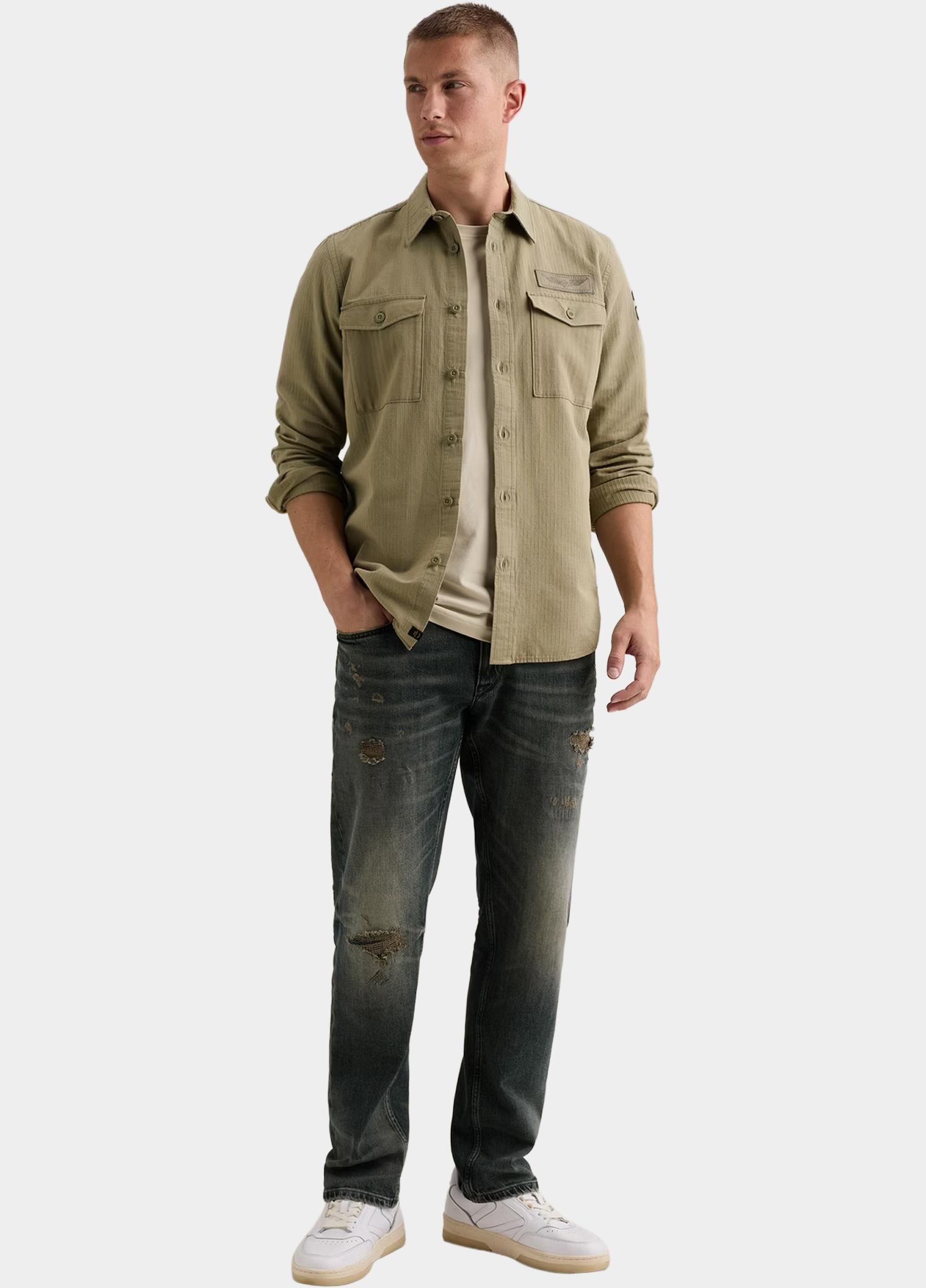 PME Legend Overhemd heren Groen Long sleeve shirt Quilt Popli PSI2608213/6485