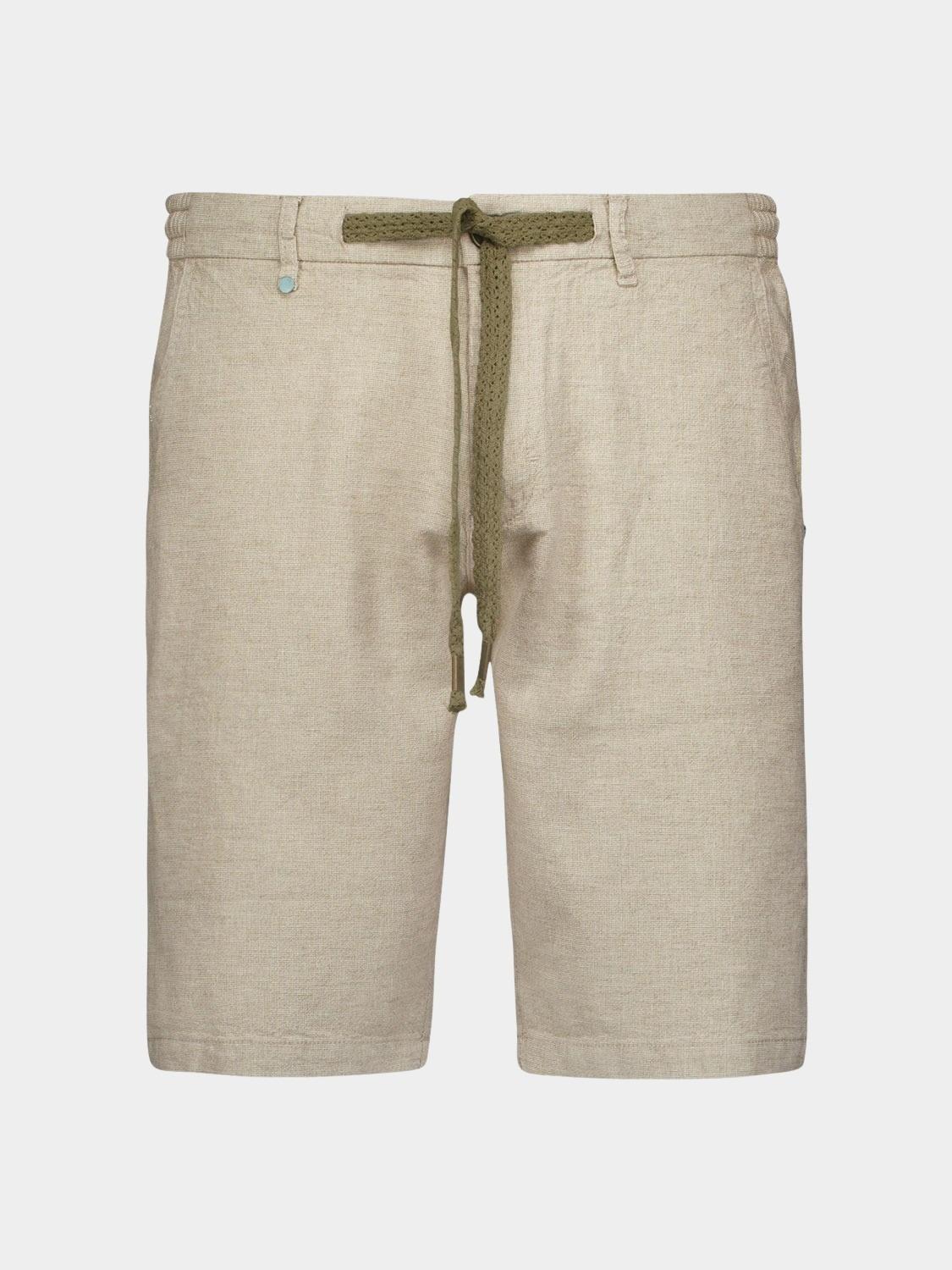 No Excess Korte Broek Beige Short With Linen Melange 238190305/043