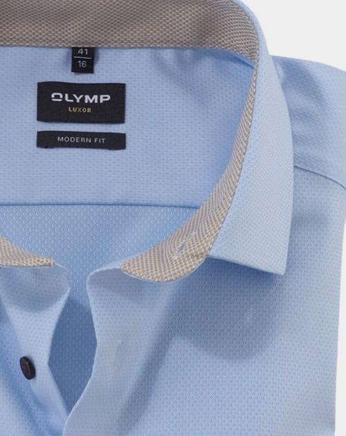 Olymp Business hemd lange mouw Blauw 120774-Hemden 120774/11