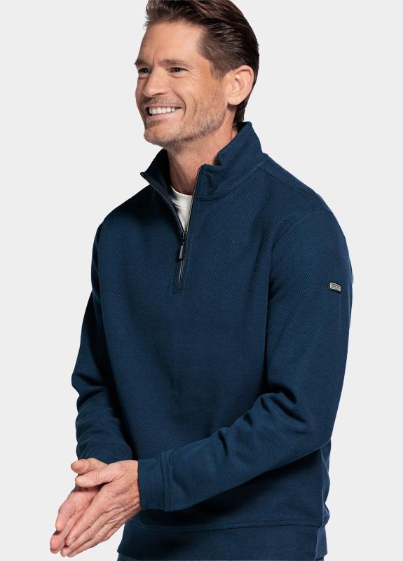 Baileys sweat halfzip Blauw Sweatshirt 1/2 Zip  Jacquard 523155/67