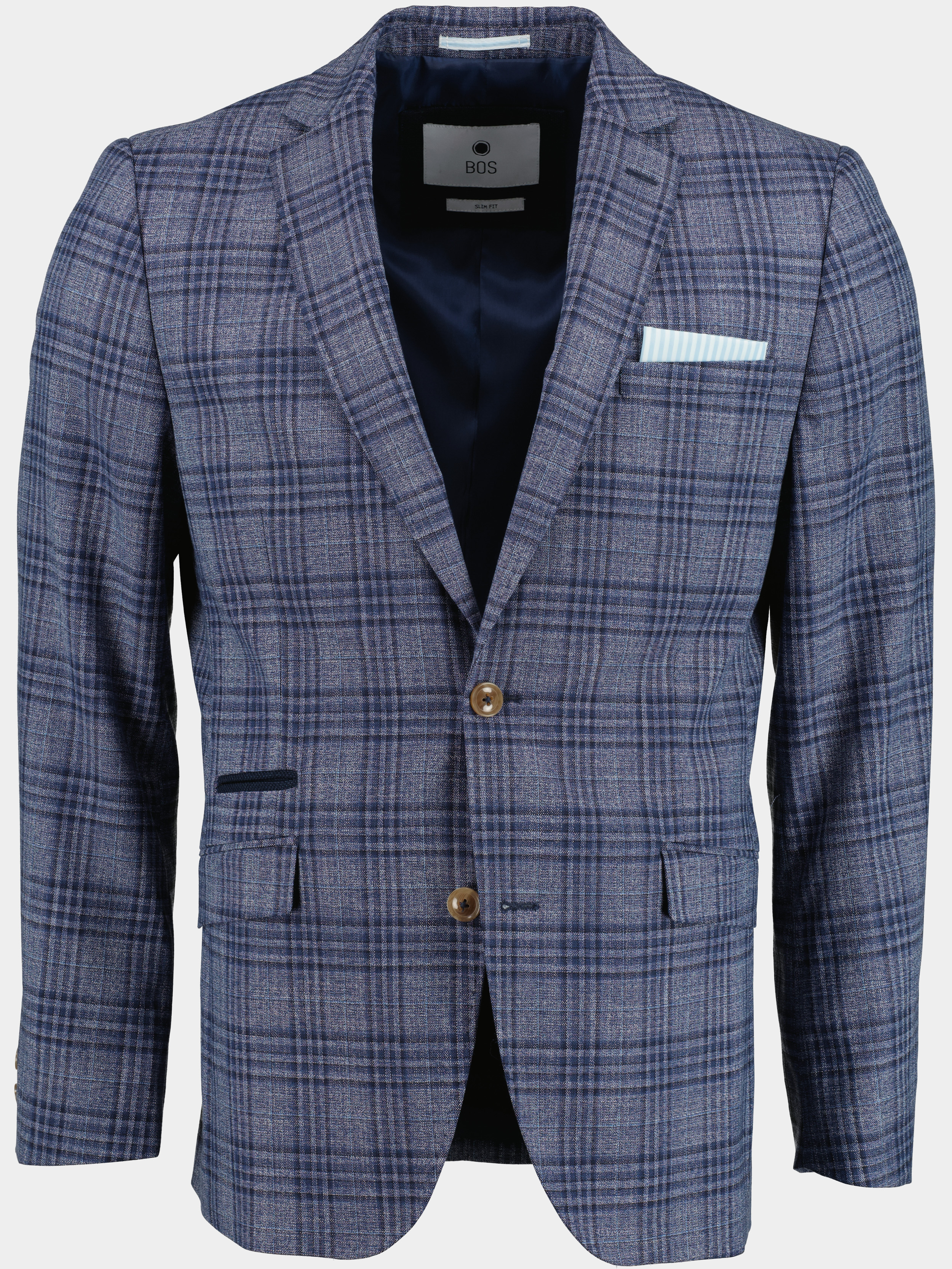 Bos Bright Blue Colbert Blauw Heleen Jacket Drop 7,5 231037HE01BO/290 navy