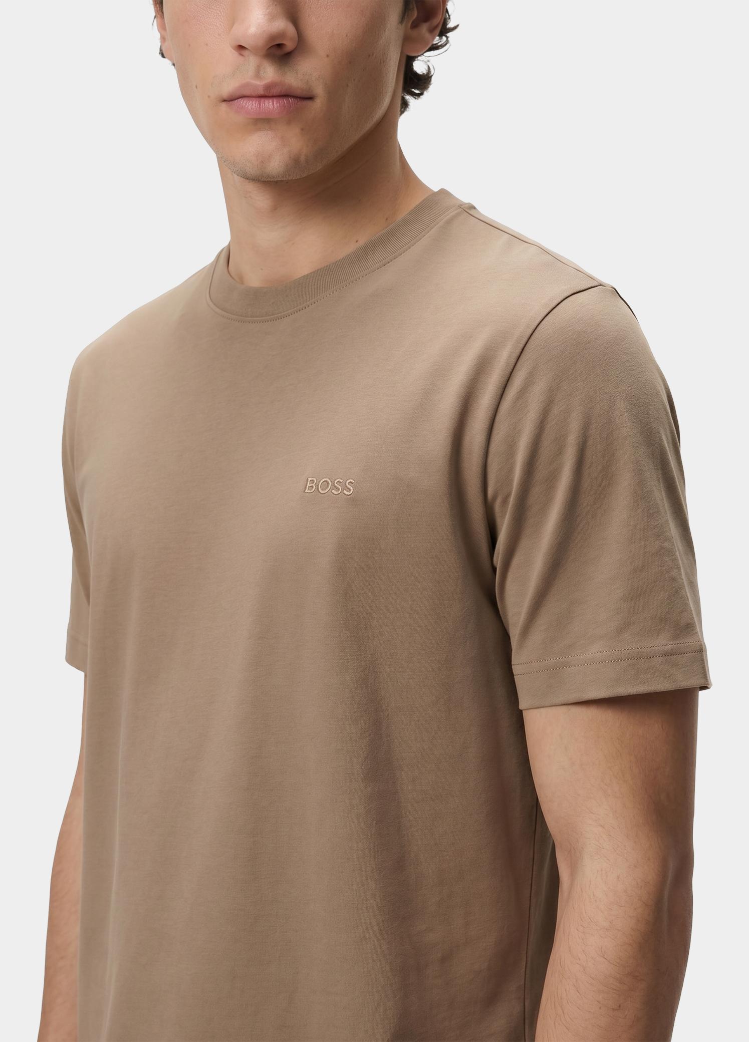 BOSS Black T-shirt lange mouw Beige Thompson 01 10281524 01 50565995/260