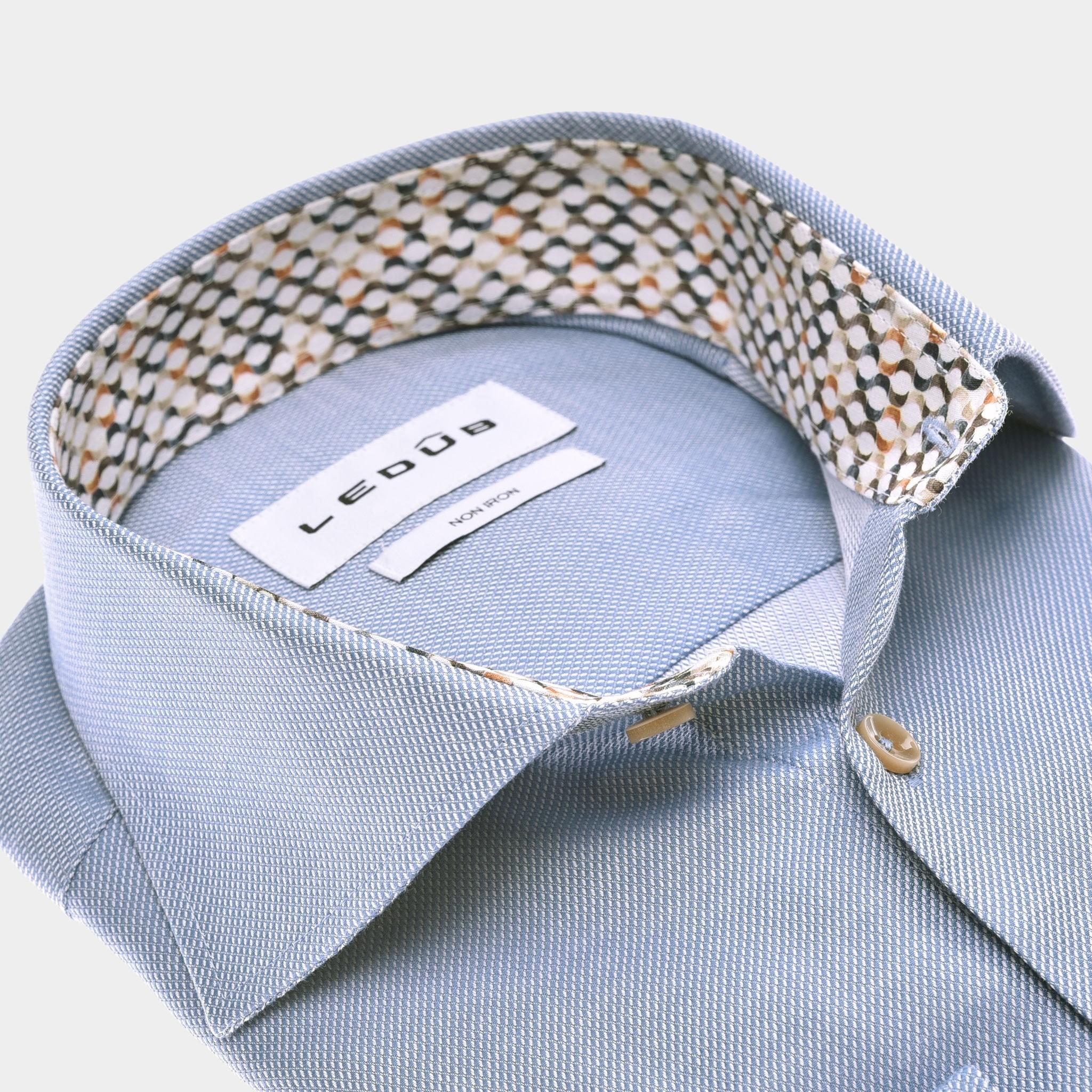 Ledub Business hemd lange mouw Blauw  0142818/140-630-000