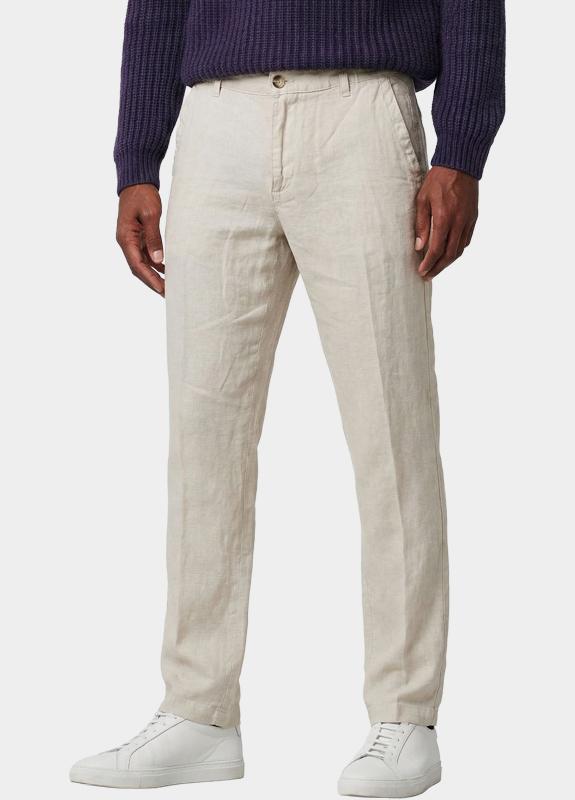 Bos Linnen Broek Beige Beach pant 5507.426/607