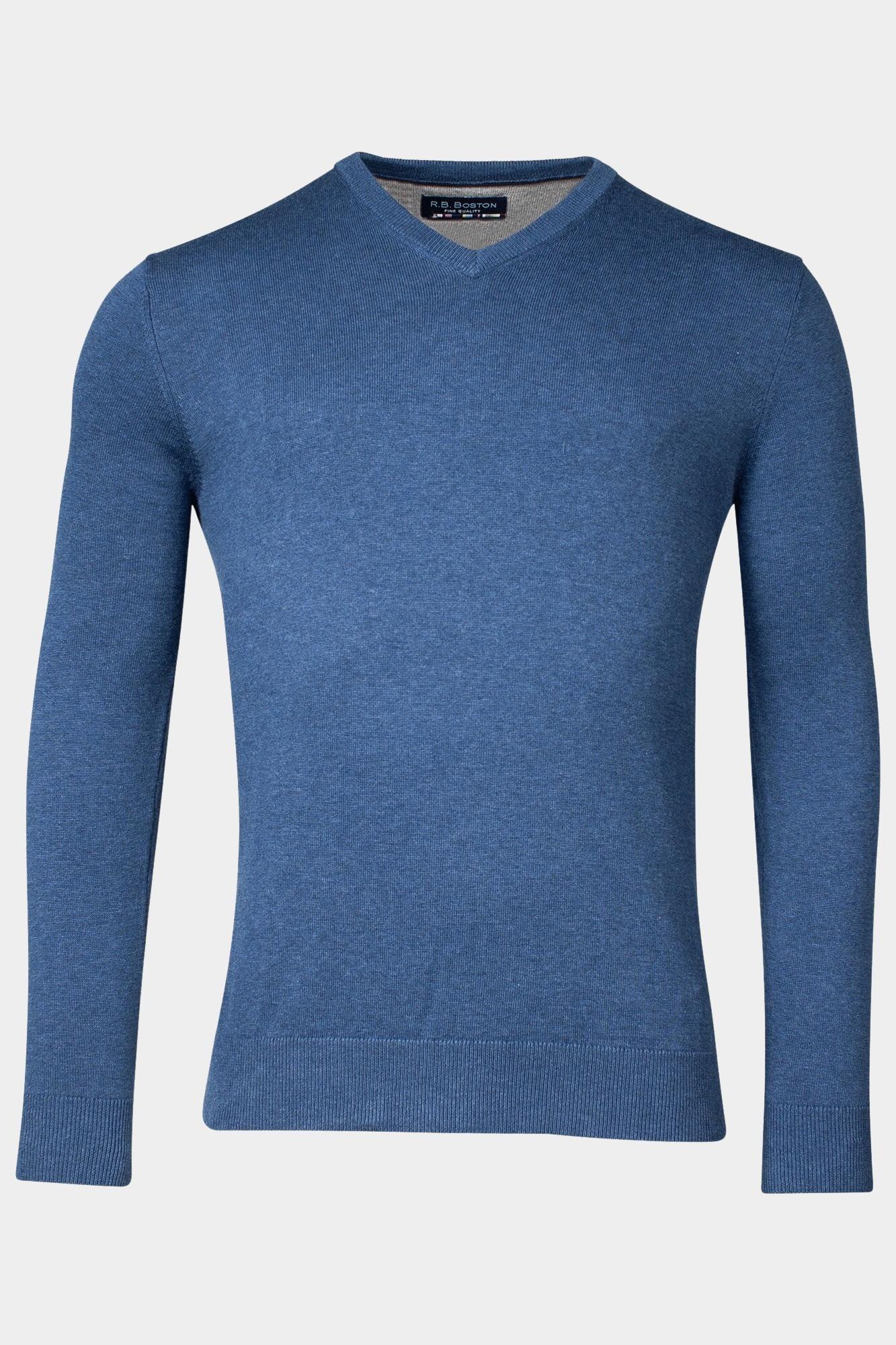 Baileys Pullover Blauw V-Hals Pullover  12gg single 328100/675
