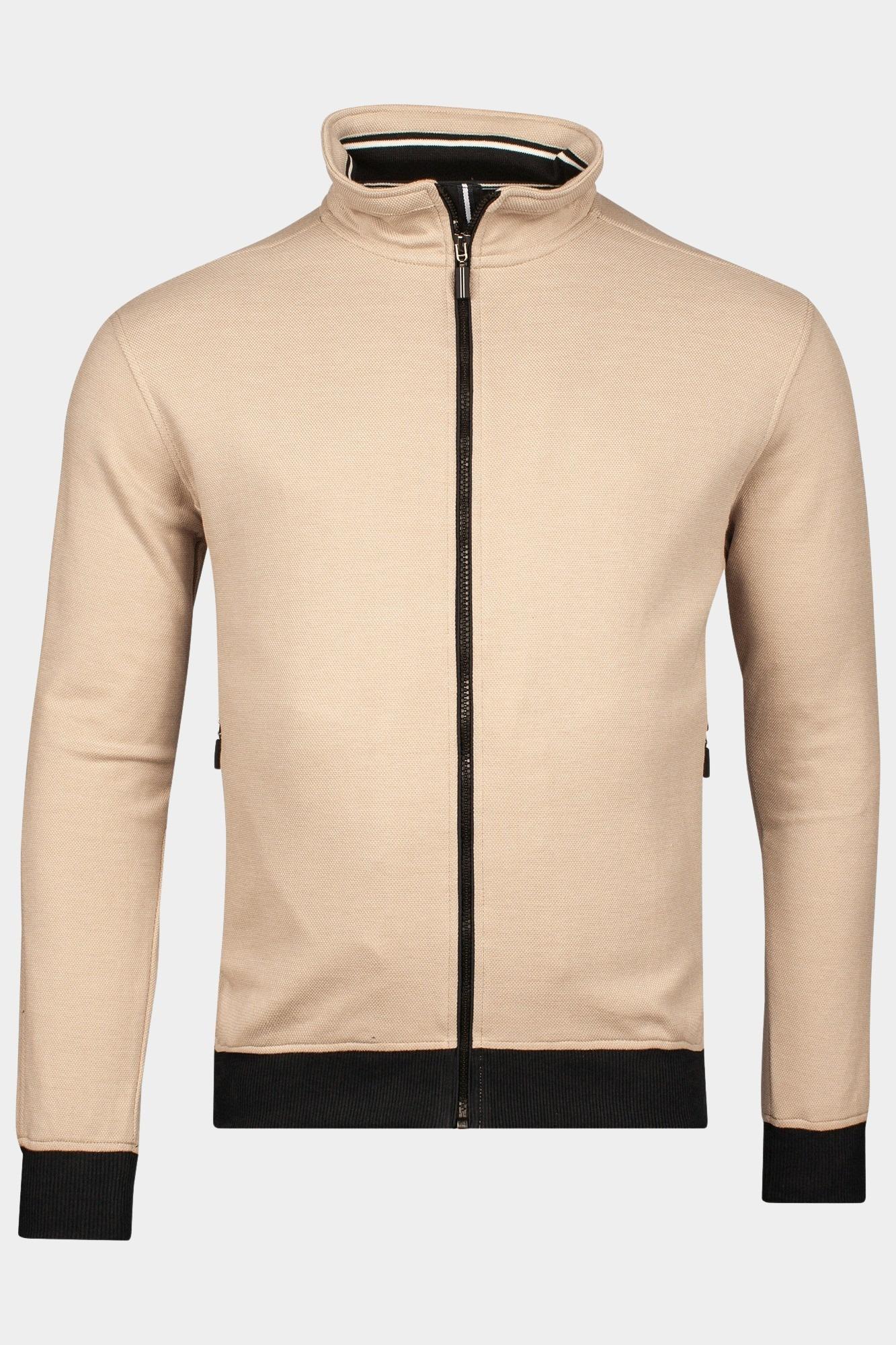 Baileys Vest Beige Sweat Cardigan Zip  2-tone ox 512258/82