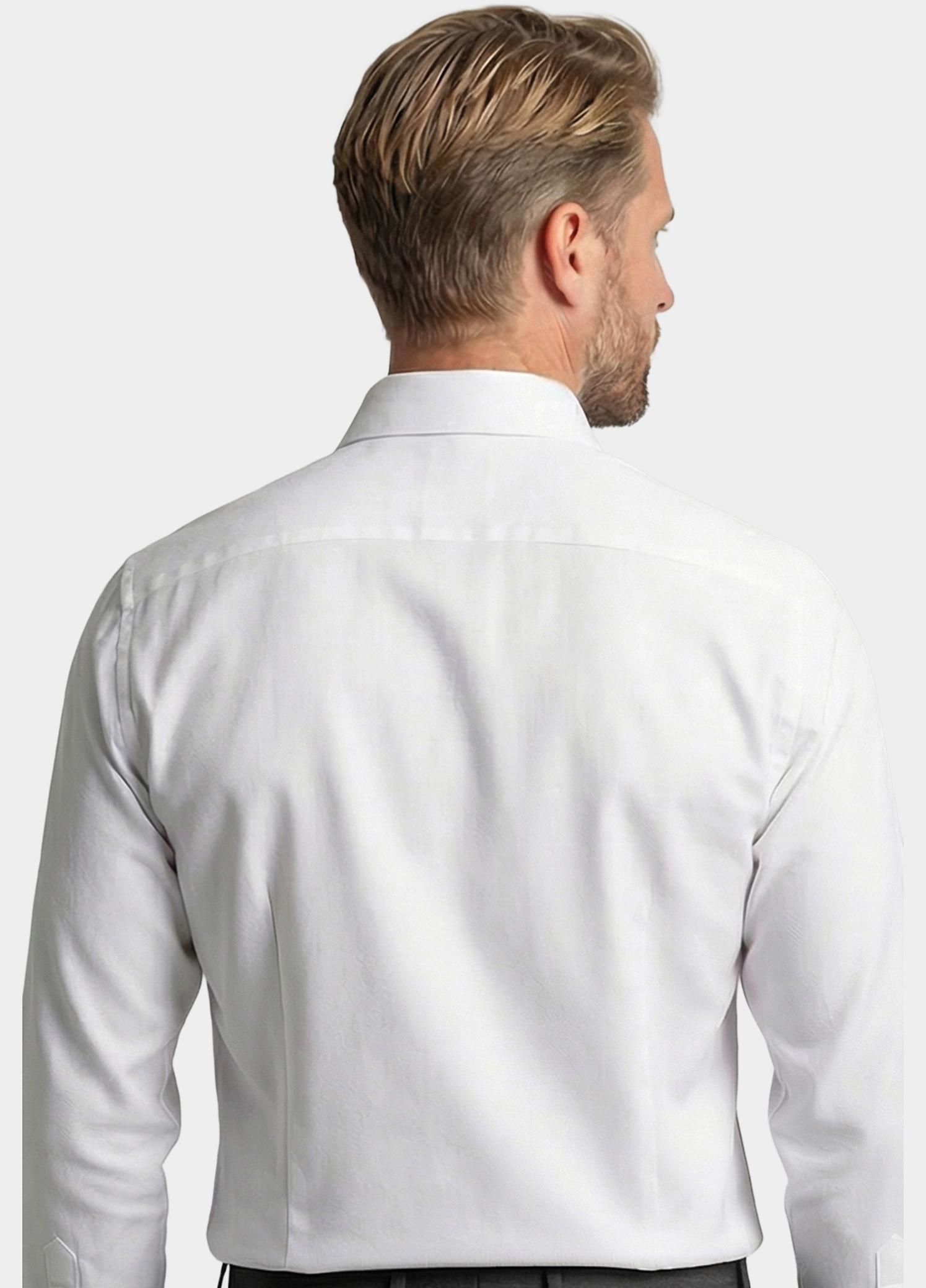 Giordano Overhemd heren Wit Locarno Long Sleeve Semi Cuta 617806/10