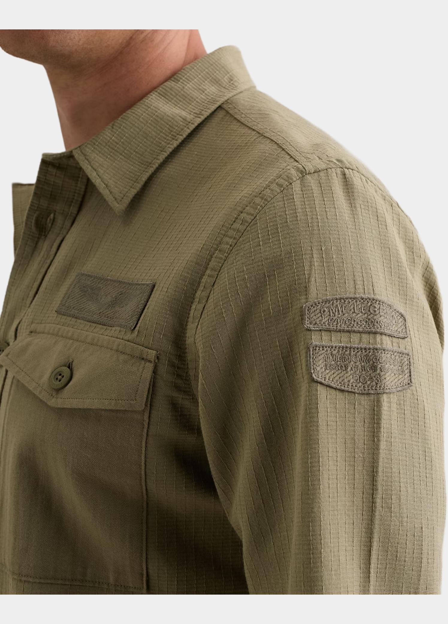 PME Legend Overhemd heren Groen Long sleeve shirt Quilt Popli PSI2608213/6485