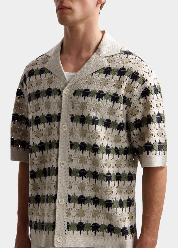 Dstrezzed overhemd korte mouw heren Beige DS_Lonell Shirt 421001/107