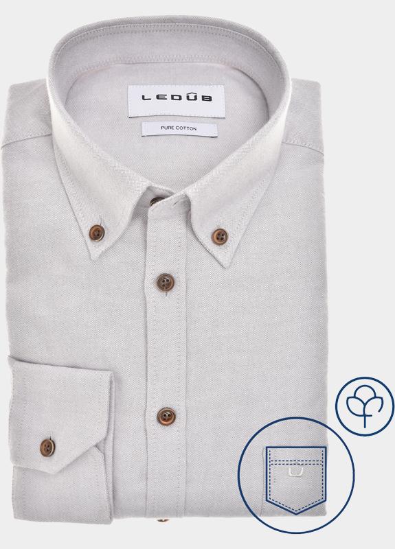 Ledub Business hemd lange mouw Grijs  0143128/220-000-000