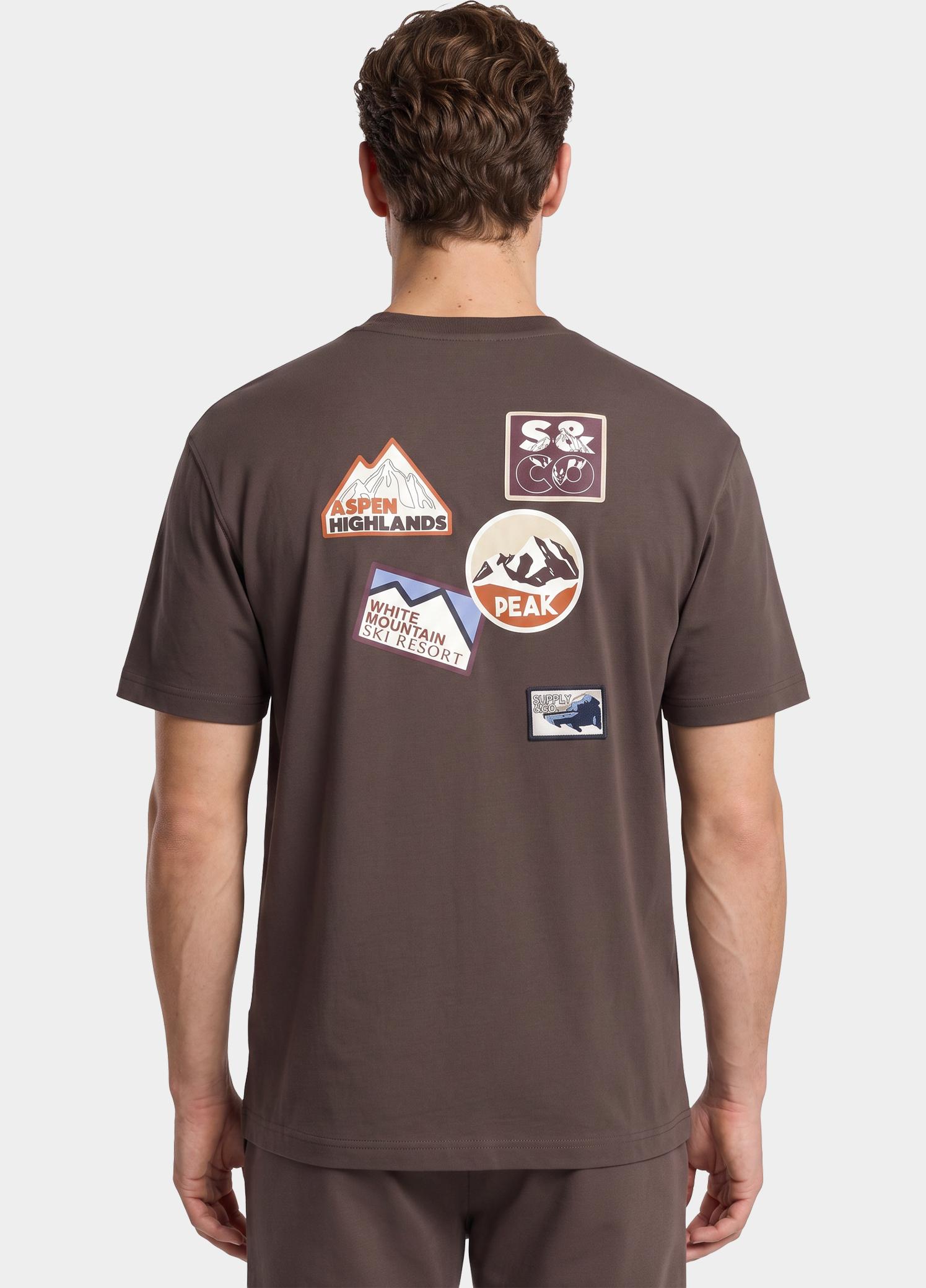 Supply & Co. T-shirt heren Bruin Omar T-shirt With Backprint SCO26318OM05/2004