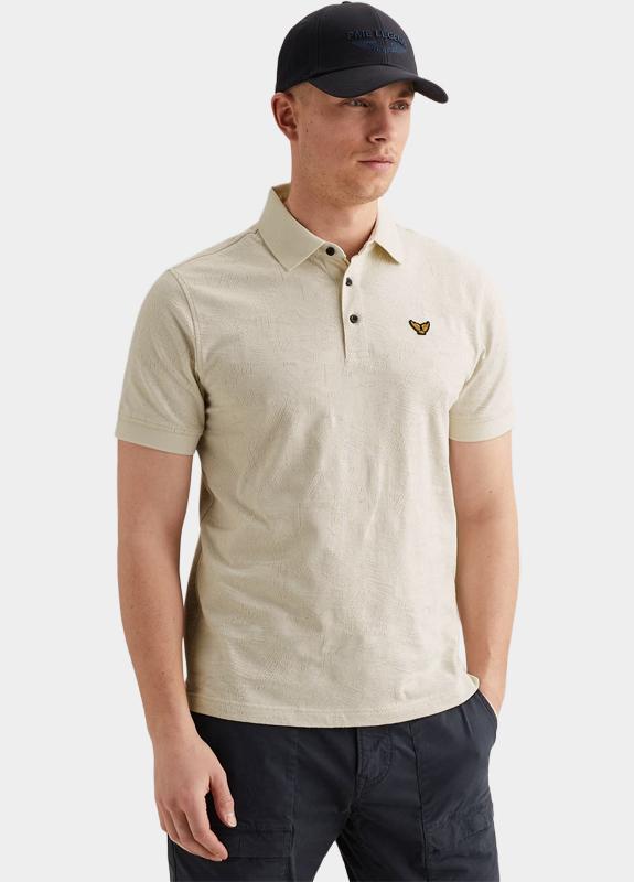 PME Legend Polo korte mouw Beige Short sleeve polo jacquard je PPSS2603883/7013
