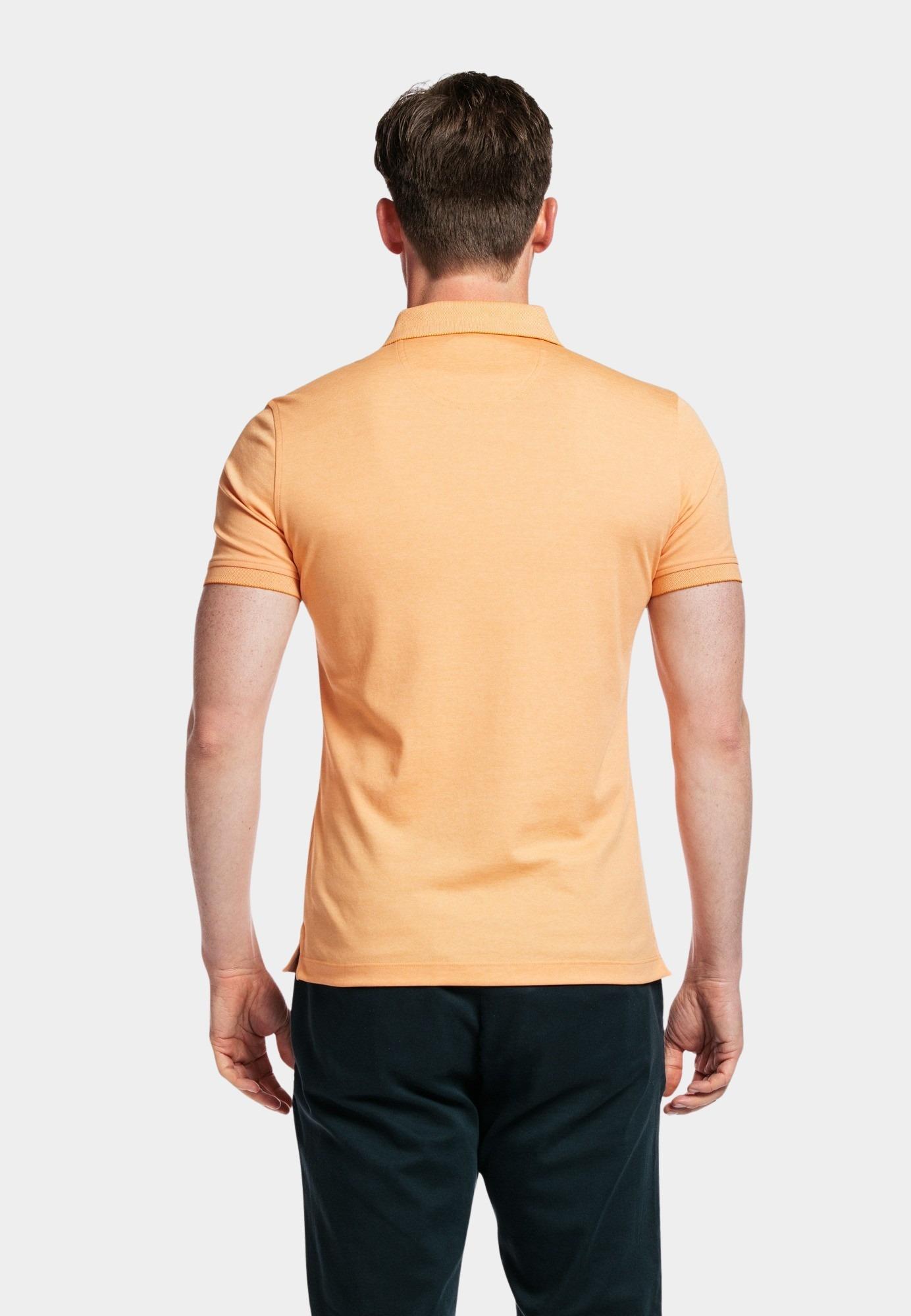 Baileys Polo korte mouw Oranje Poloshirt  2-tone Pique 415280/28