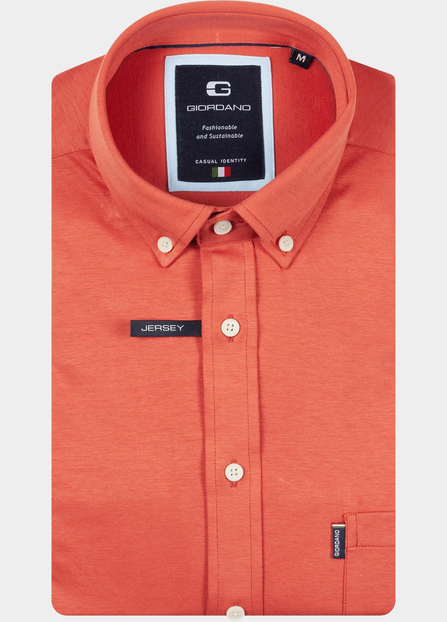Giordano Overhemd heren Rood Dino Long Sleeve Button Down 617078/30