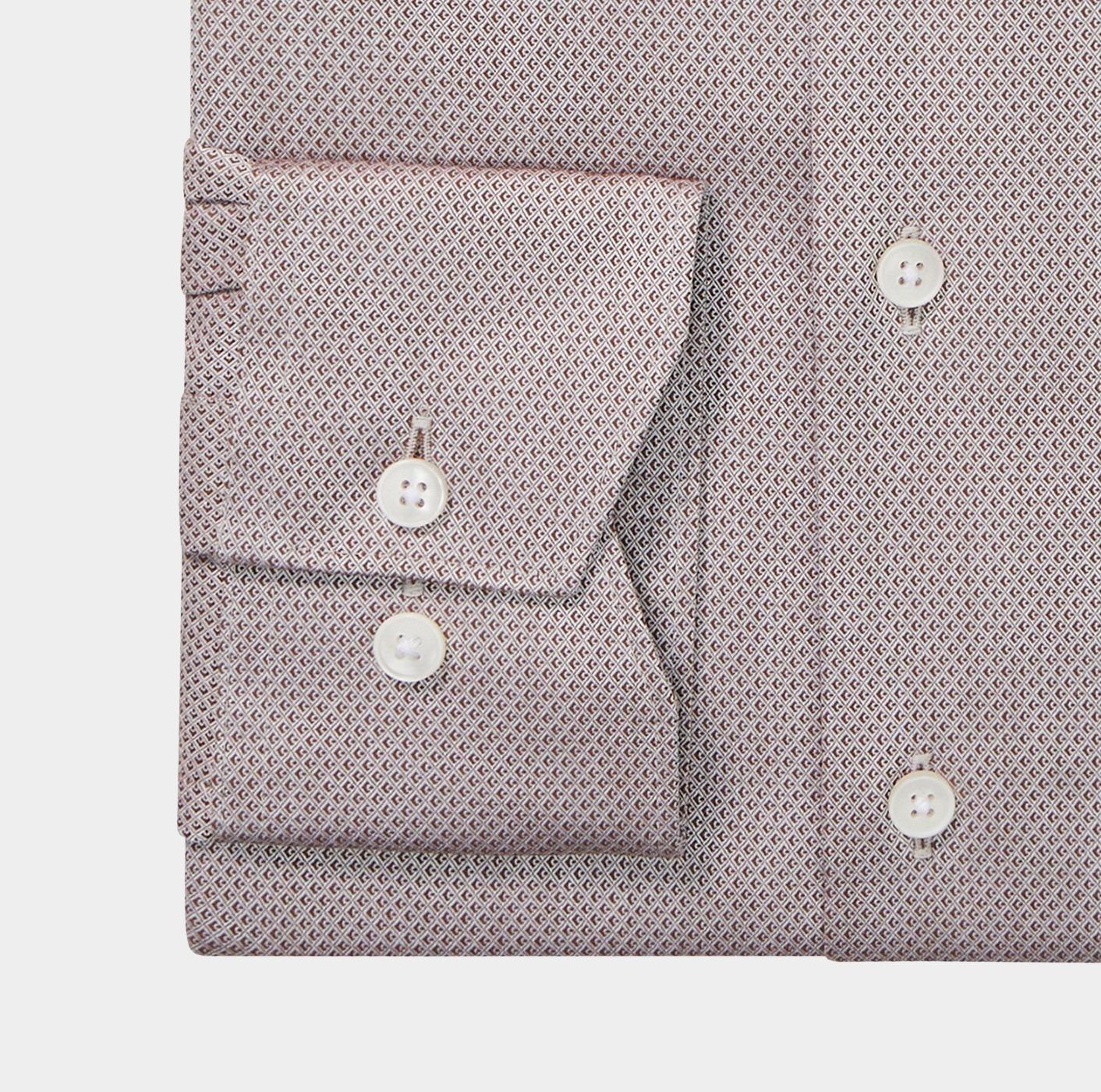 Olymp Business hemd lange mouw Bruin Luxor 135674/27