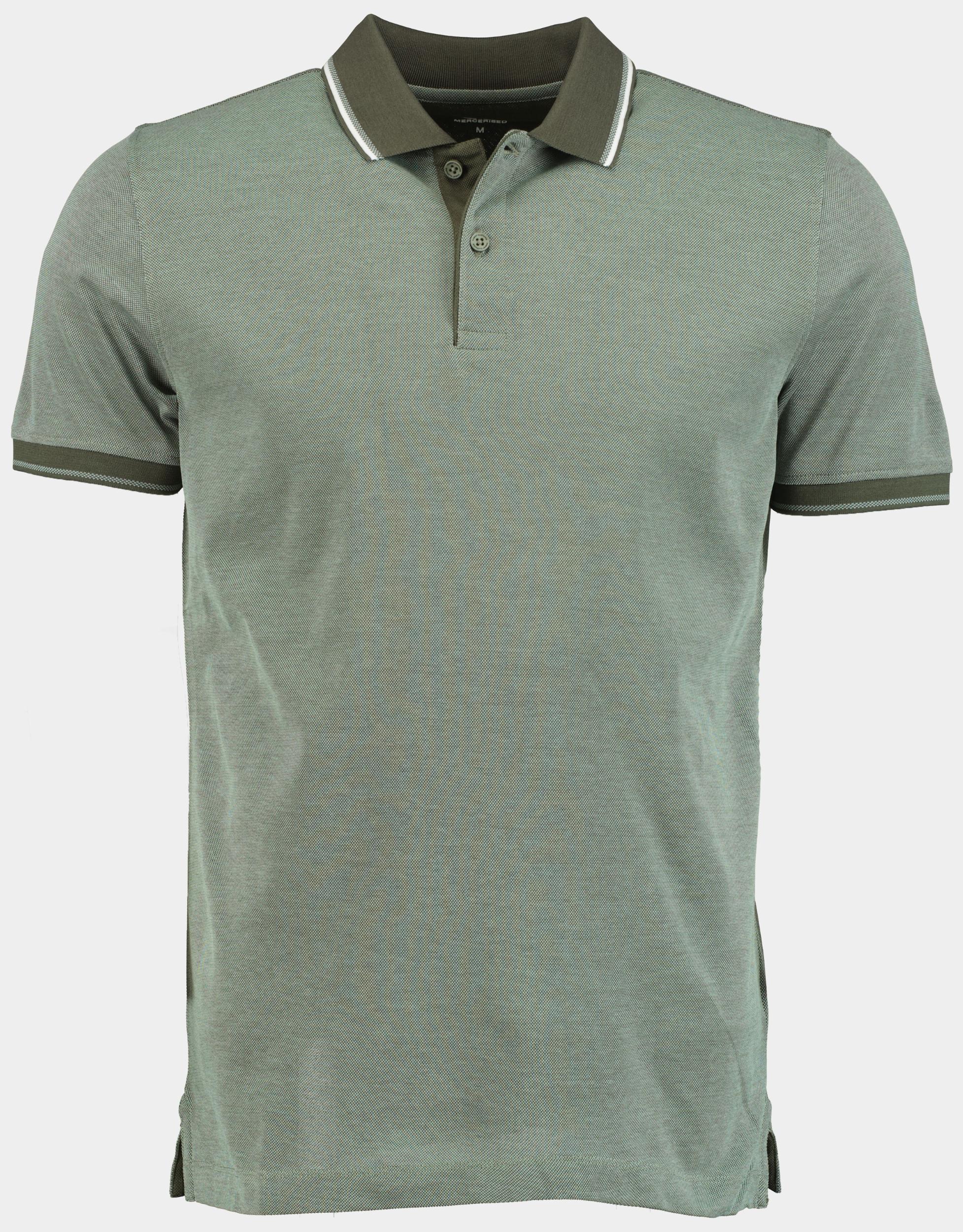 Commander Polo korte mouw Groen 2-Knopf Polo-Shirt, 1/2 Arm 213013115/540