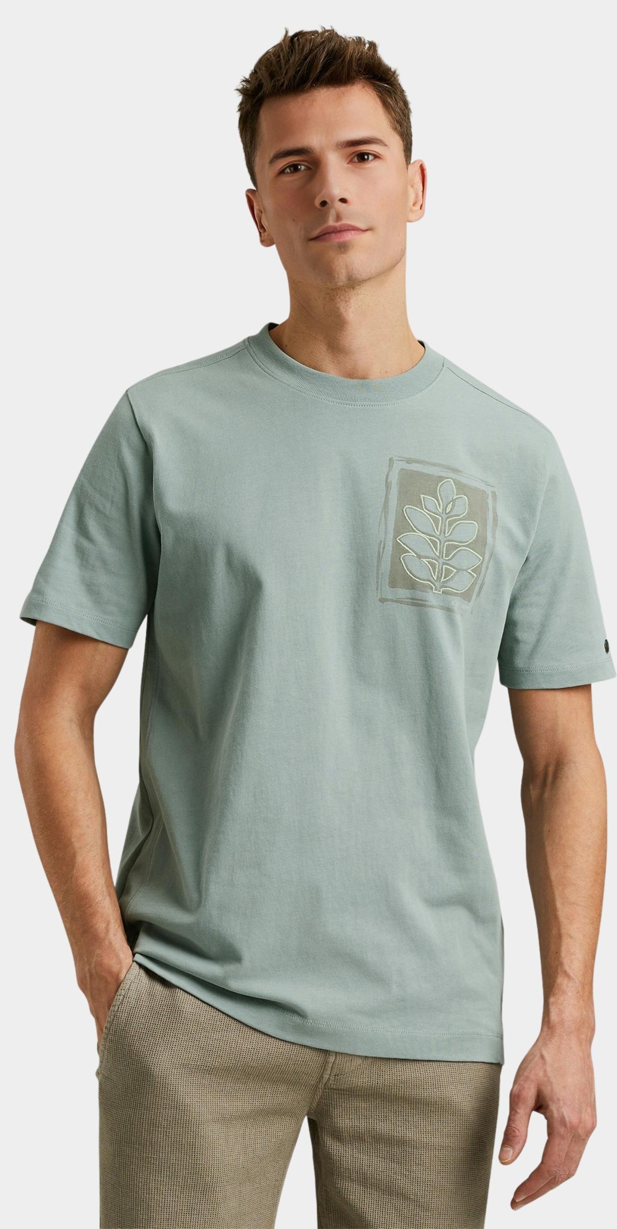 Cast Iron T-shirt korte mouw Groen Short sleeve r-neck regular f CTSS2505586/5225
