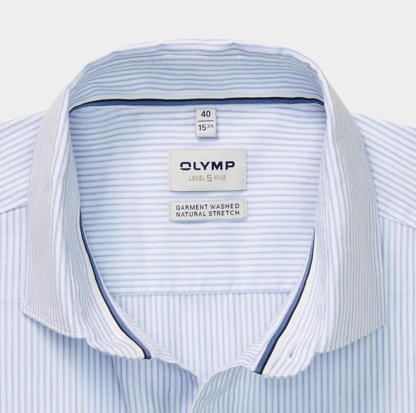 Olymp Business hemd lange mouw Blauw Level Five 214884/11