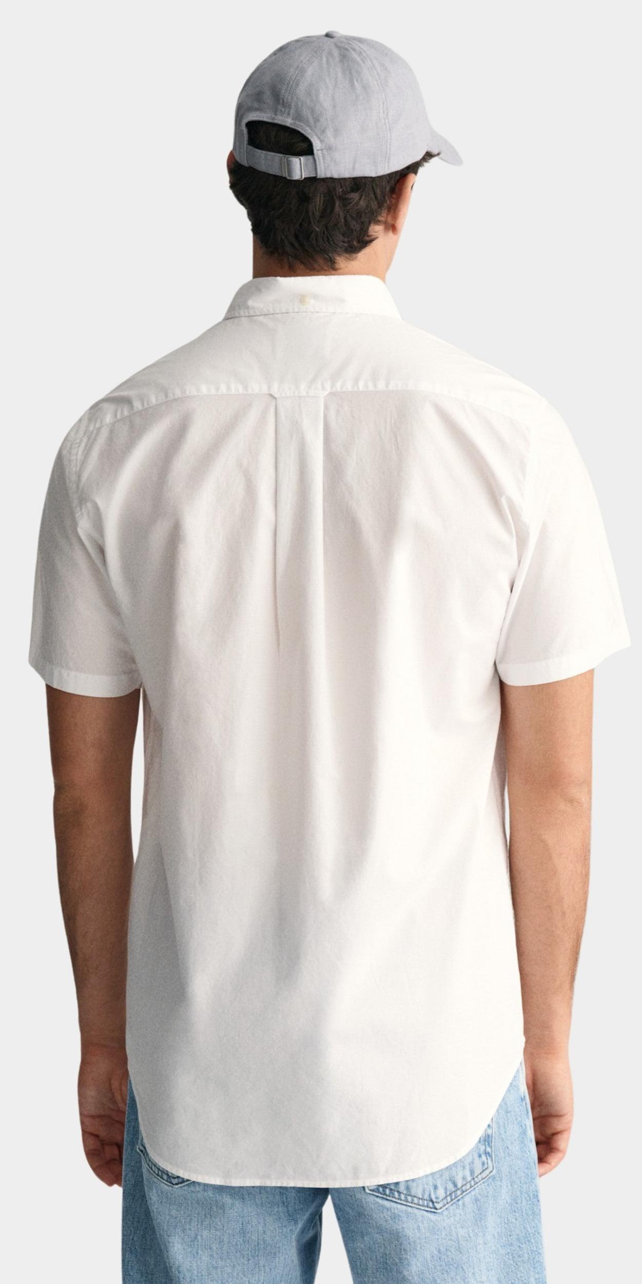 Gant Casual hemd korte mouw Wit Poplin SS Shirt 3000101/110