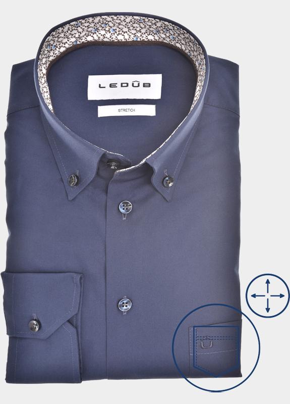 Ledub Business hemd lange mouw Blauw  0701975/190-911-680