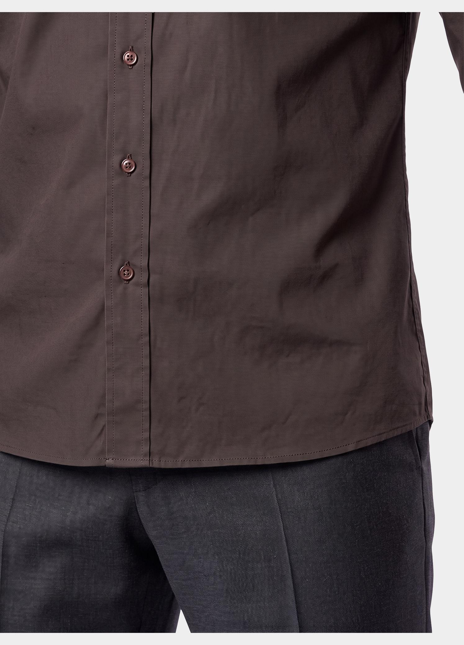 Profuomo Zakelijk overhemd heren Bruin  PPWH30026/E