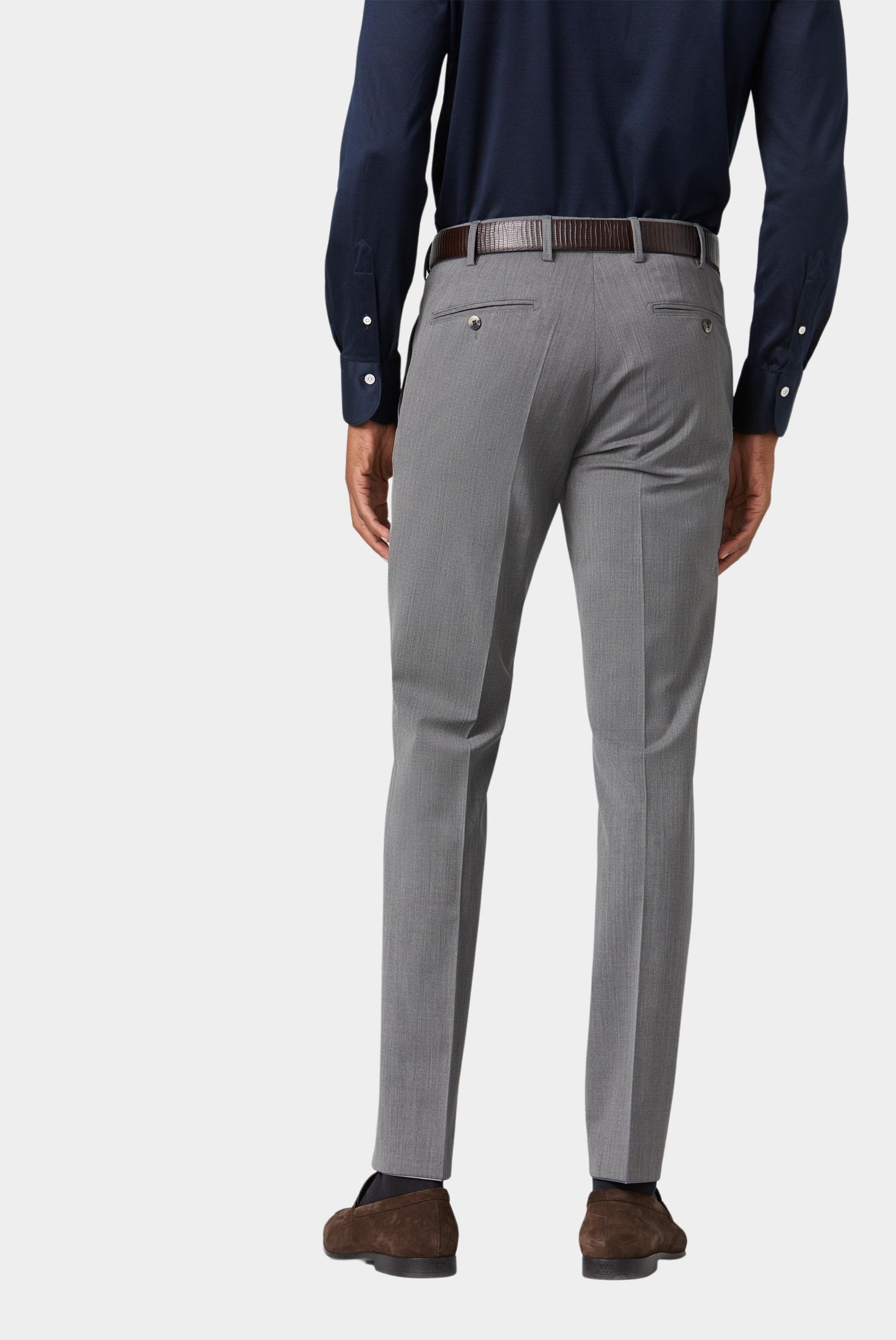 Meyer Wollen Pantalon Grijs pantalon bonn grijs modern fit 1029250000/06