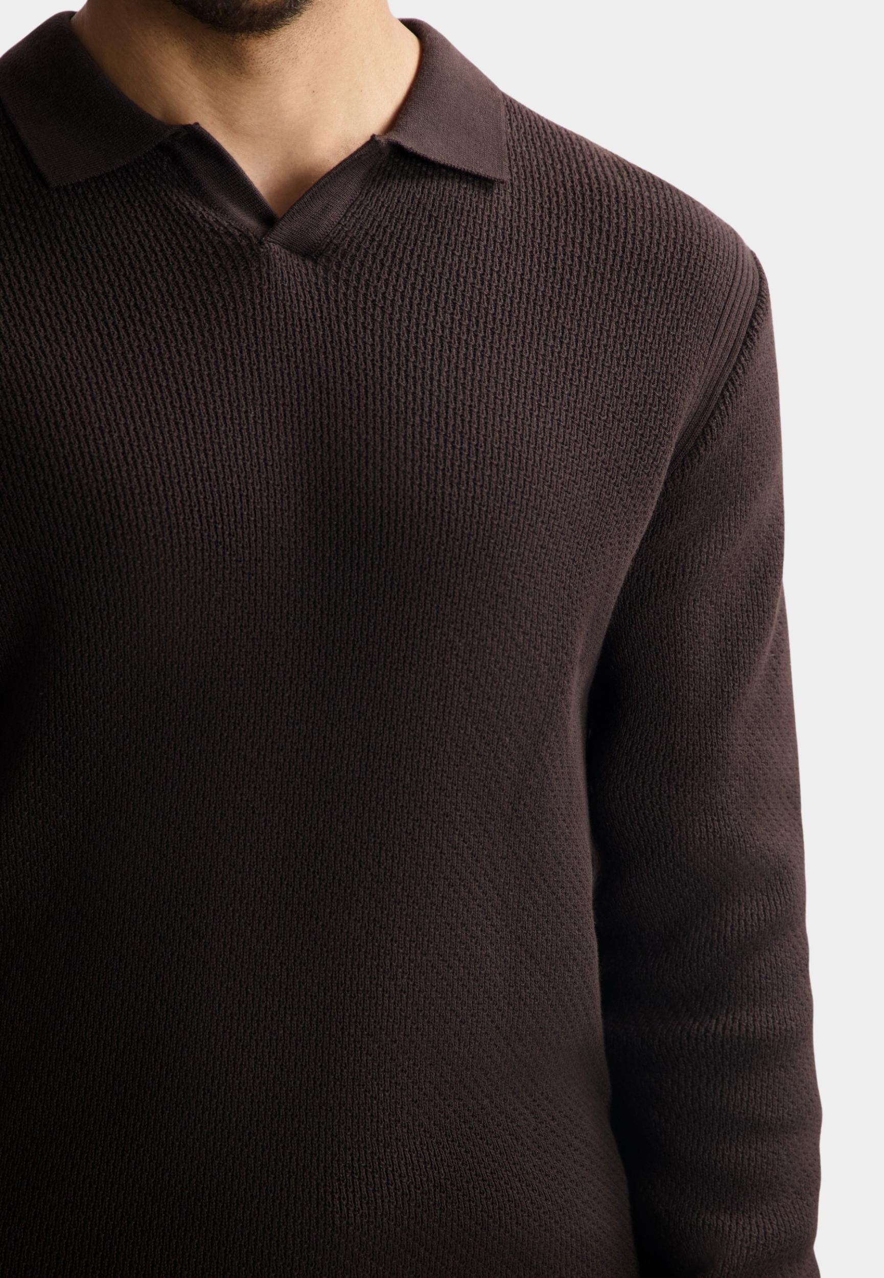 Dstrezzed Polo lange mouw Bruin Kostas Longsleeve Polo 405934/799