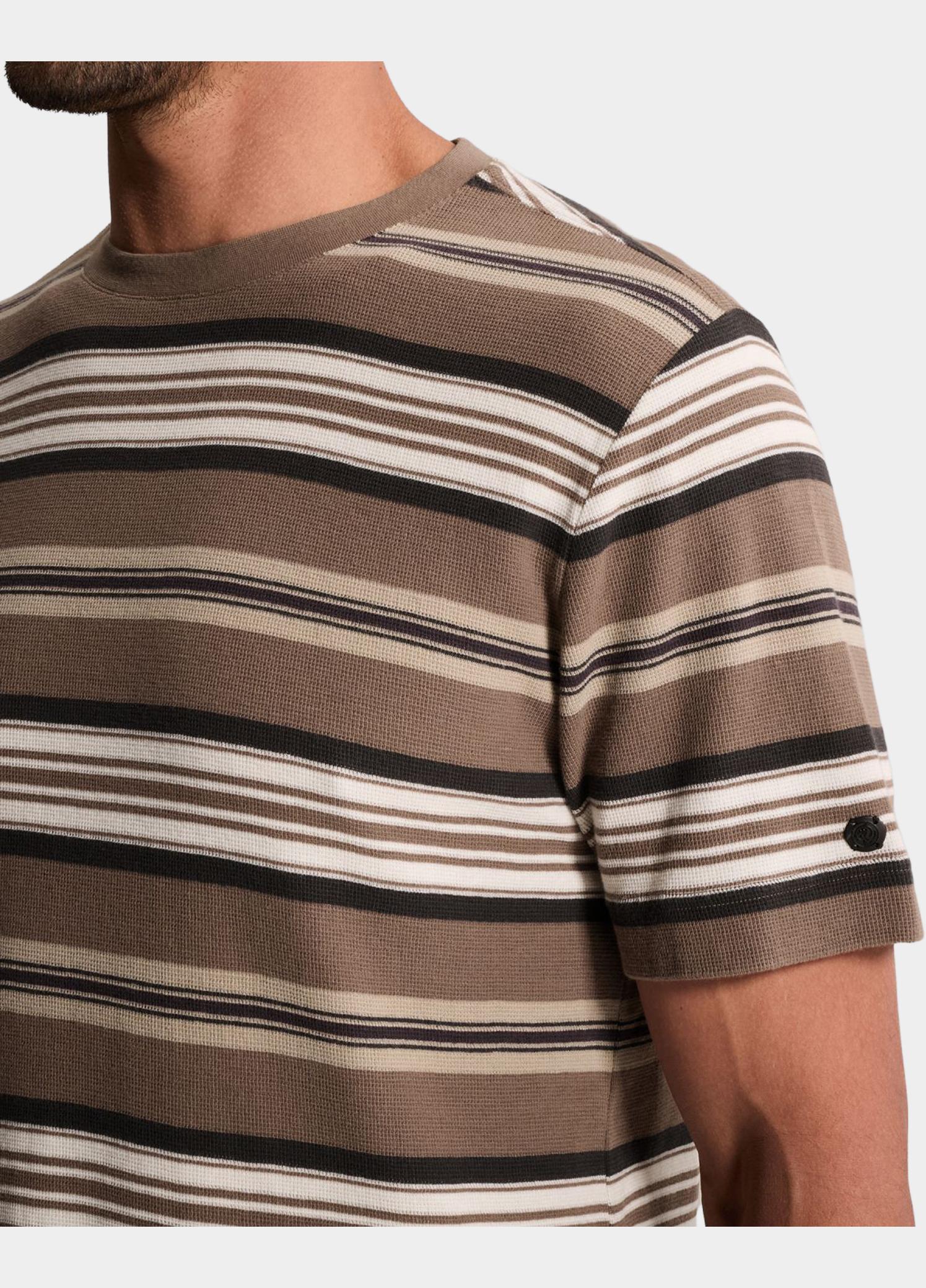 Cast Iron T-shirt heren Bruin Short sleeve r-neck regular f CTSS2609583/8026