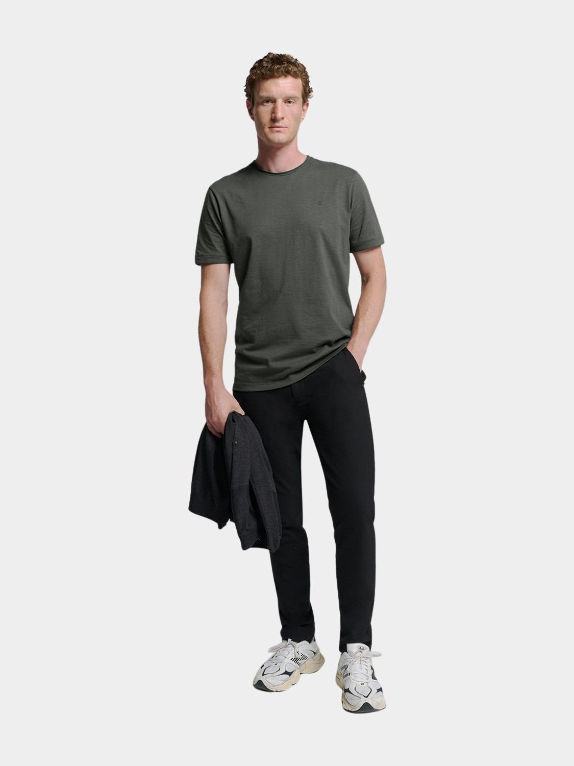 No Excess T-shirt korte mouw Grijs T-Shirt Crewneck Slub N3602/023