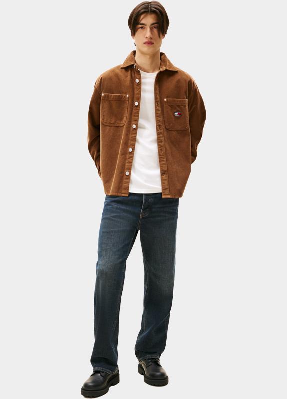 Tommy Jeans Casual hemd lange mouw Bruin TJM RLX WASHED CORD SHIRT EXT DM0DM22016/GVP