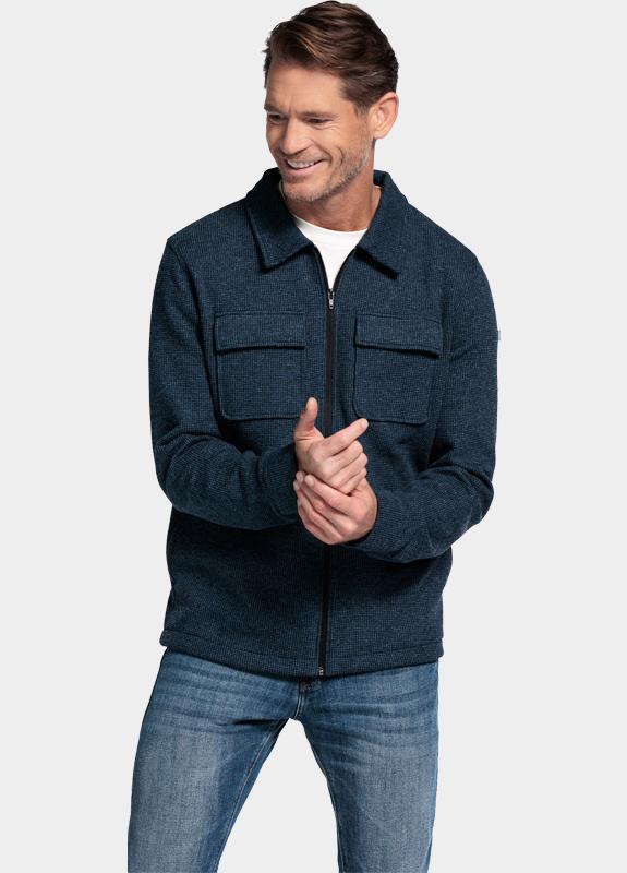 Baileys Vest Blauw Sweat Cardigan Zip - Polo Col 522249/60