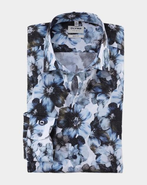 Olymp Business hemd lange mouw Blauw Level Five 208474/11