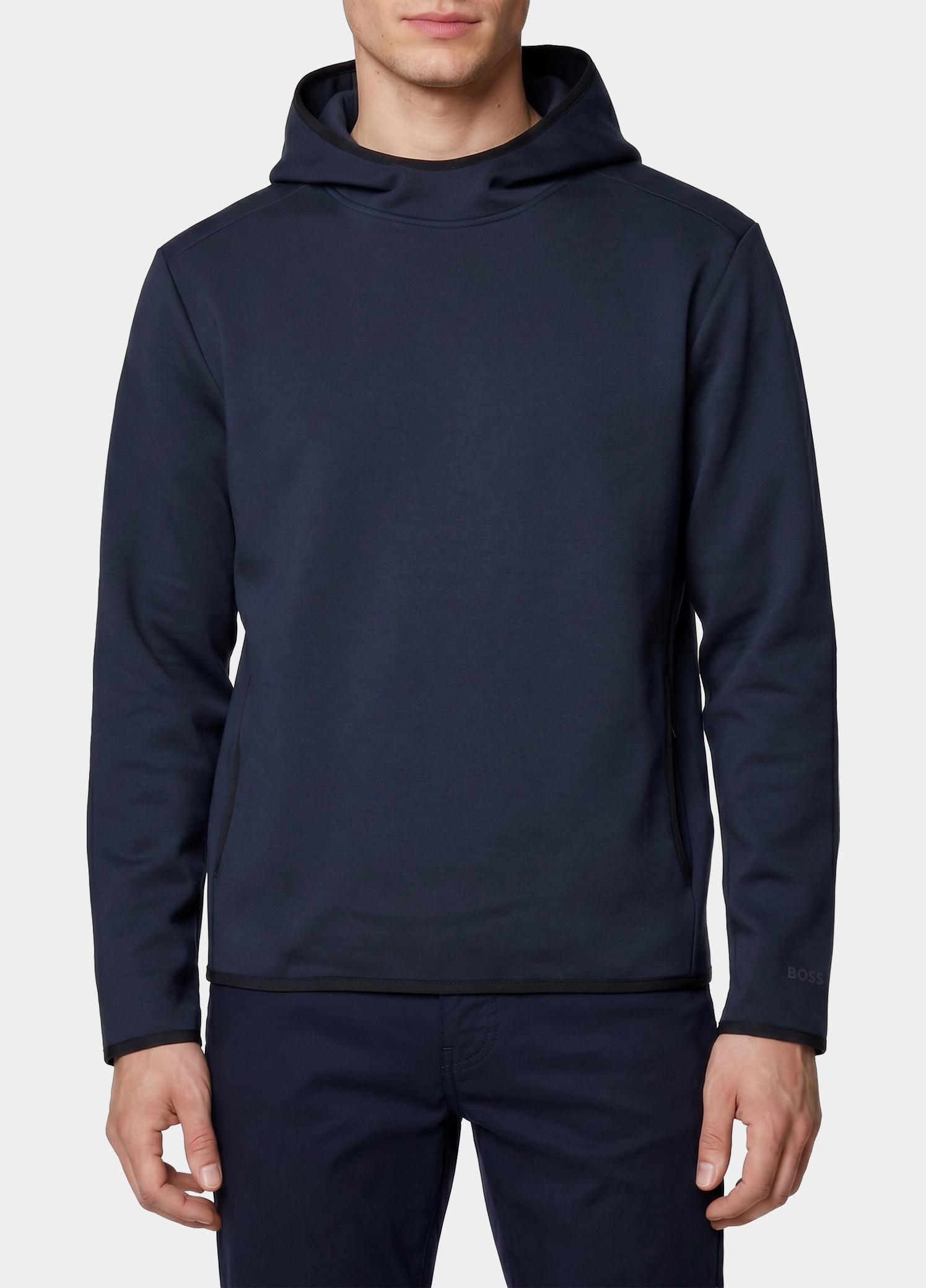 BOSS Green Sweater heren Blauw SW_Snug Hood 10276675 01 50554395/402
