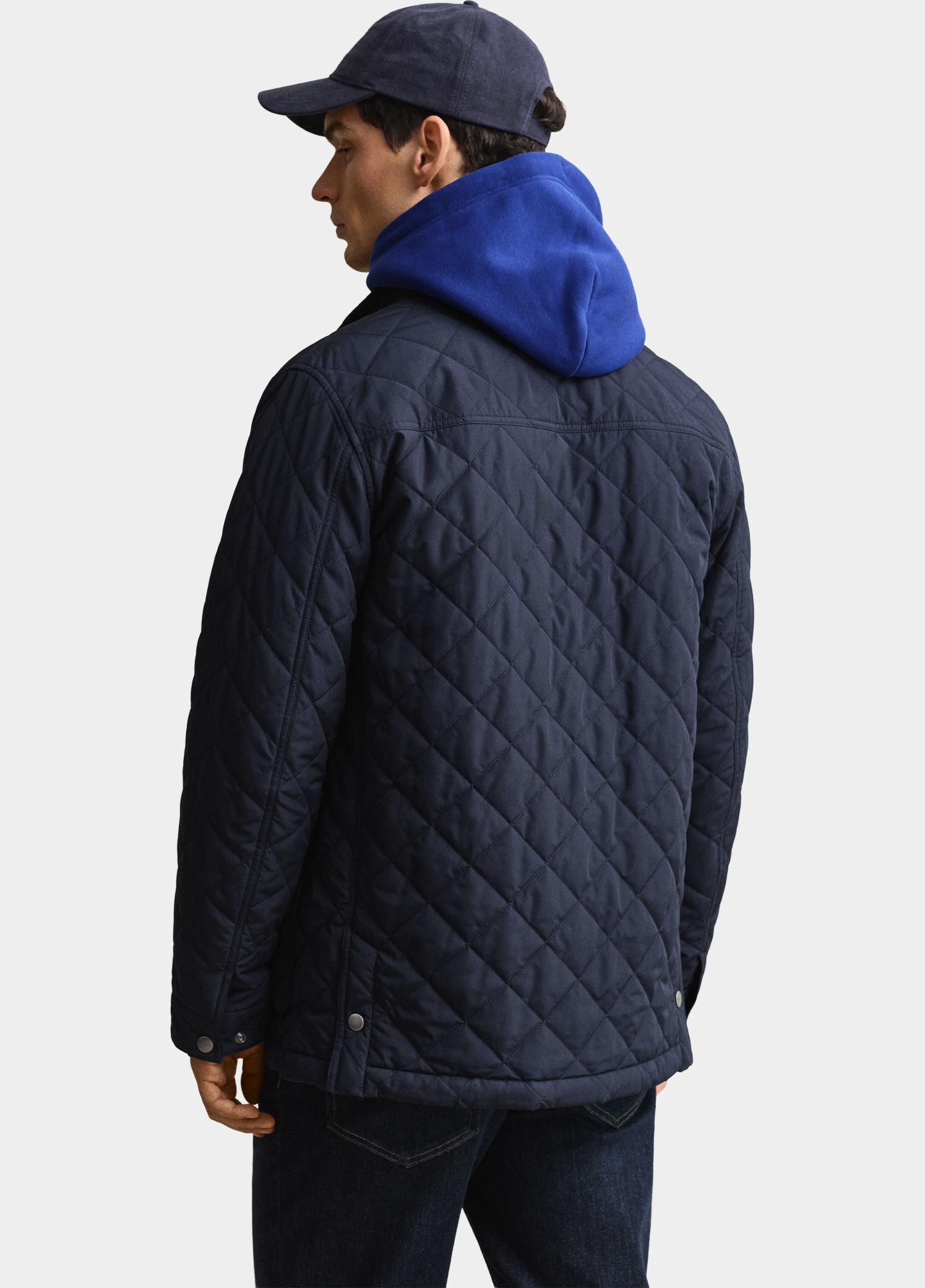 Gant Tussenjas heren Blauw Halflang gewatteerd jack 7006639/433