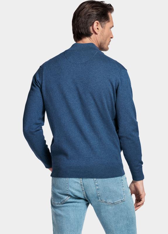 Baileys Half Zip Blauw Pullover 1/2 zip  with low po NOS8400/675