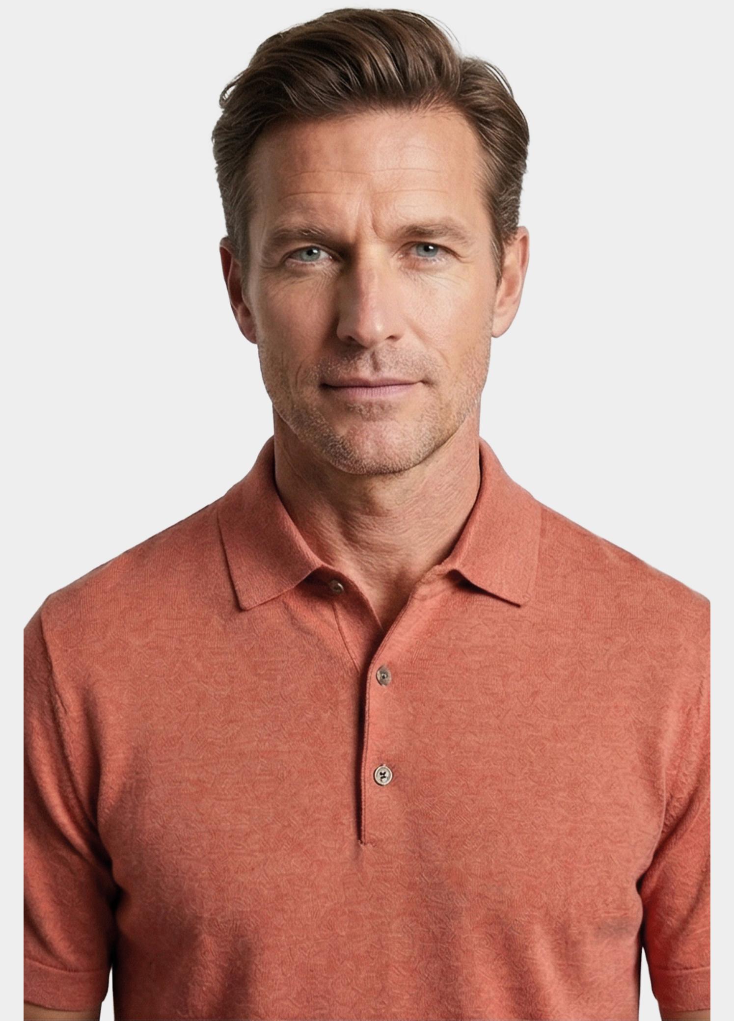 Baileys Polo heren Oranje Polo knitted-SS Polo Collar 1 615788/355