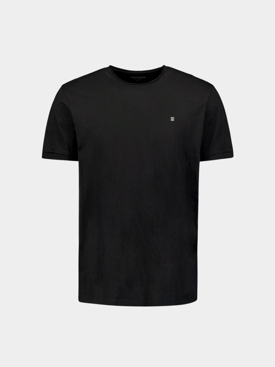 No Excess T-shirt korte mouw Zwart T-Shirt Crewneck Slub N3602/020