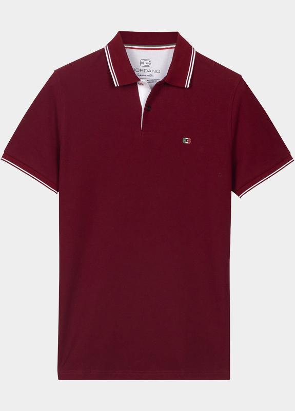 Giordano Polo heren Rood Nico Signature Polo SS Two-Pl 616587/30