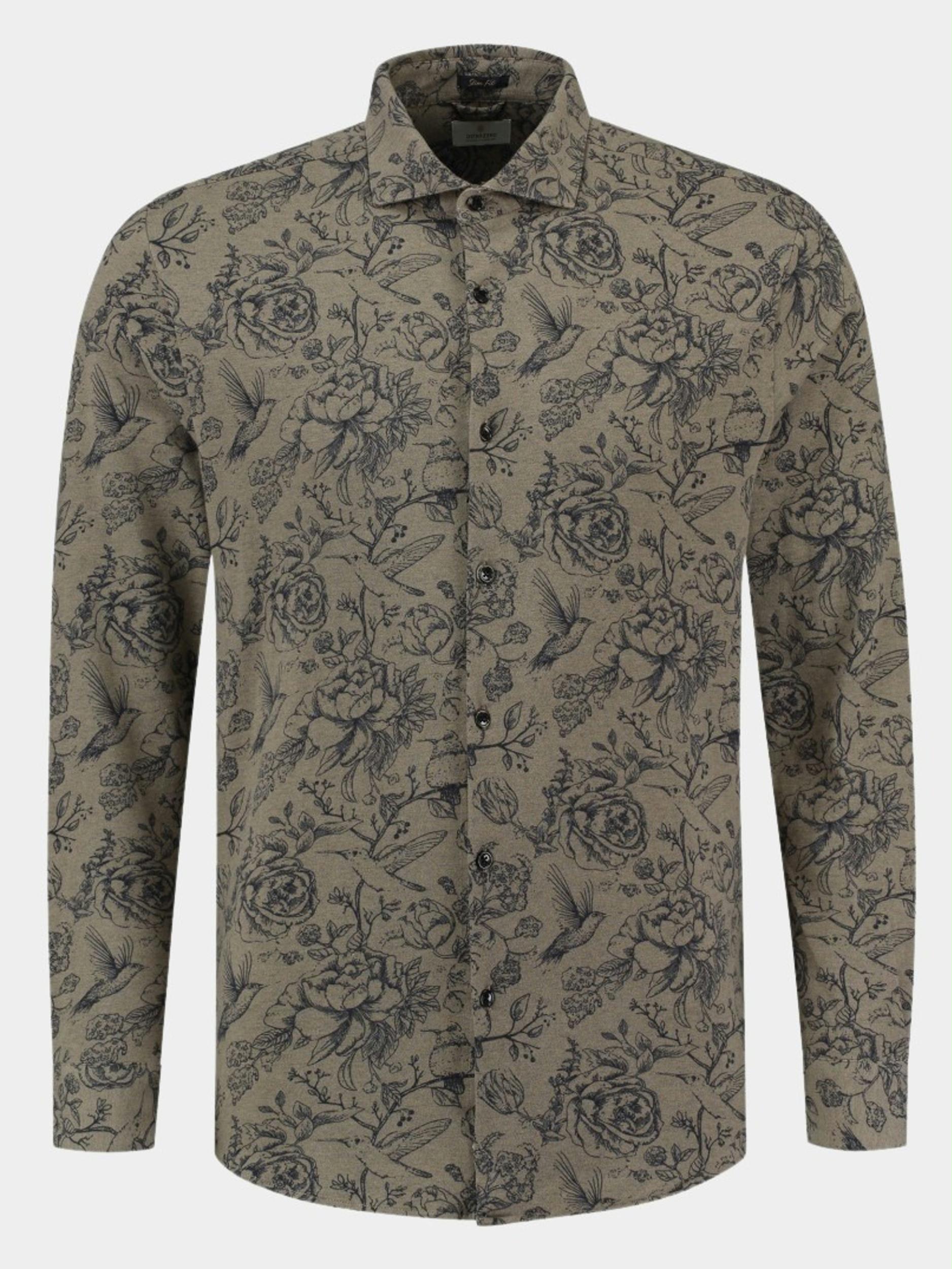 Dstrezzed Casual hemd lange mouw Grijs Shirt Birdies Melange Jersey 303620/258