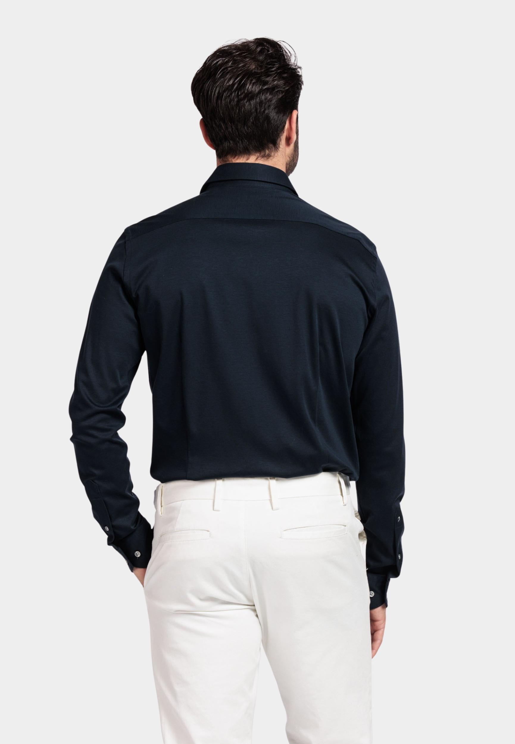 Giordano Casual hemd lange mouw Blauw Maggiore long sleeve semi cut NOS7878/60