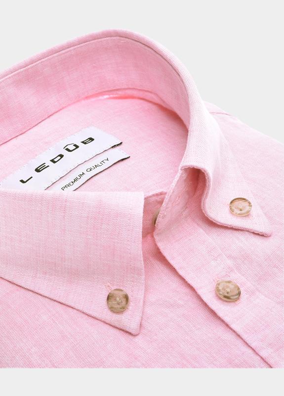 Ledub Business hemd lange mouw Roze  0143395/420-000-000