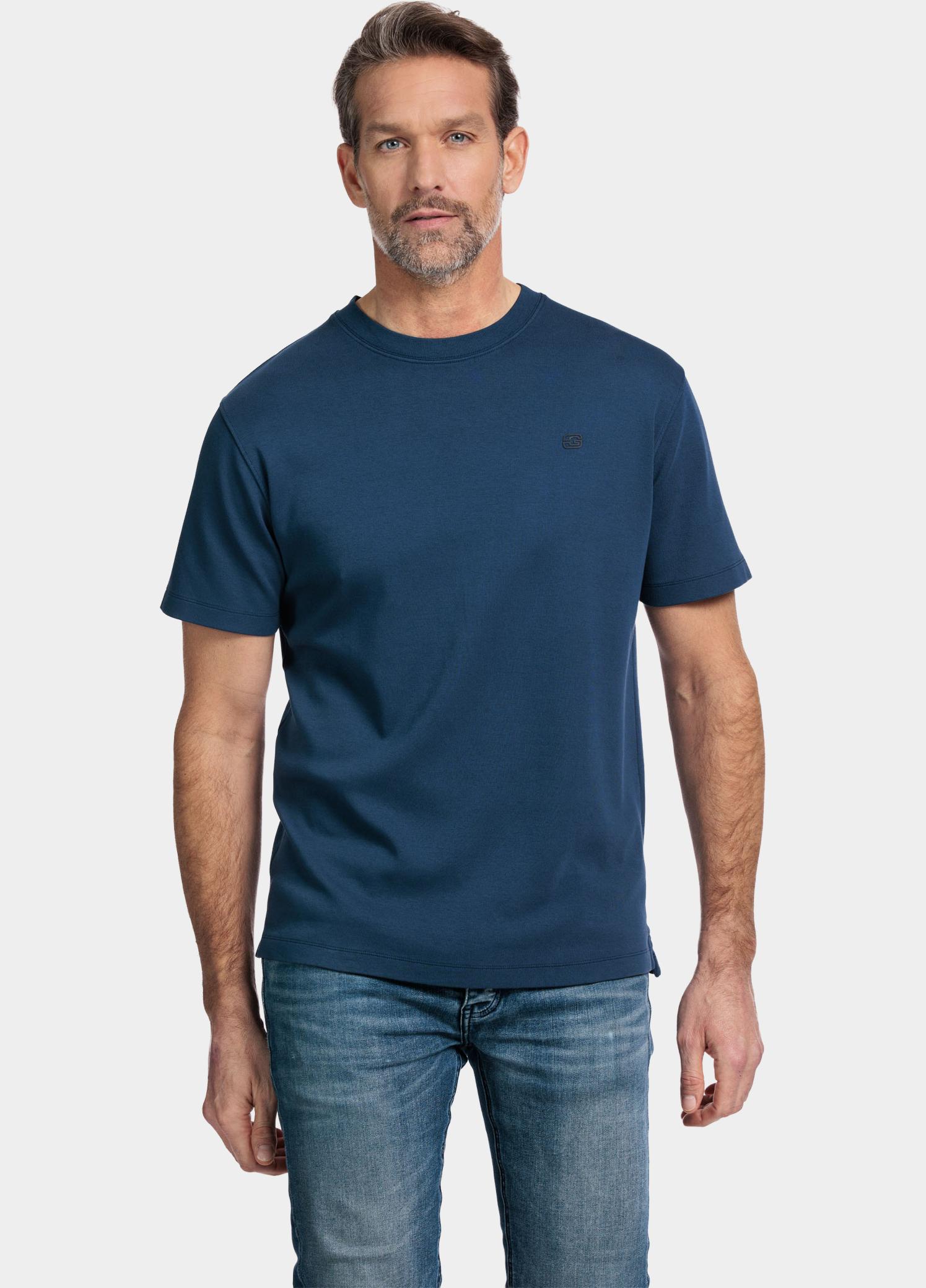 Giordano T-shirt heren Blauw T-shirt Jersey Garment Dye 415010/60