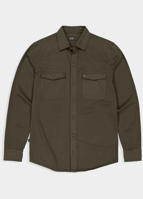 Butcher of Blue Overshirt Bruin Finn Pocket Jersey Overshirt M2524014/696