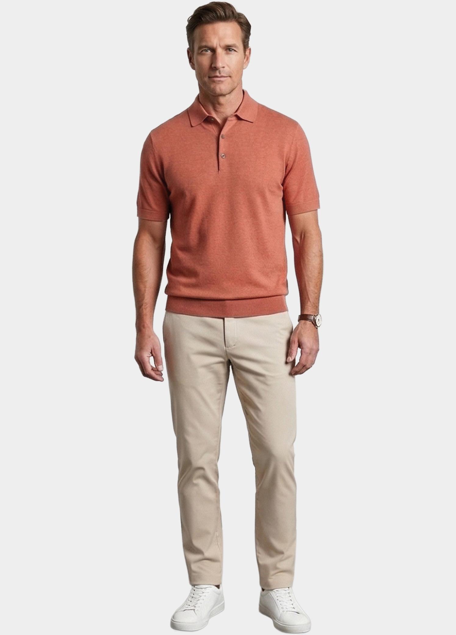 Baileys Polo heren Oranje Polo knitted-SS Polo Collar 1 615788/355