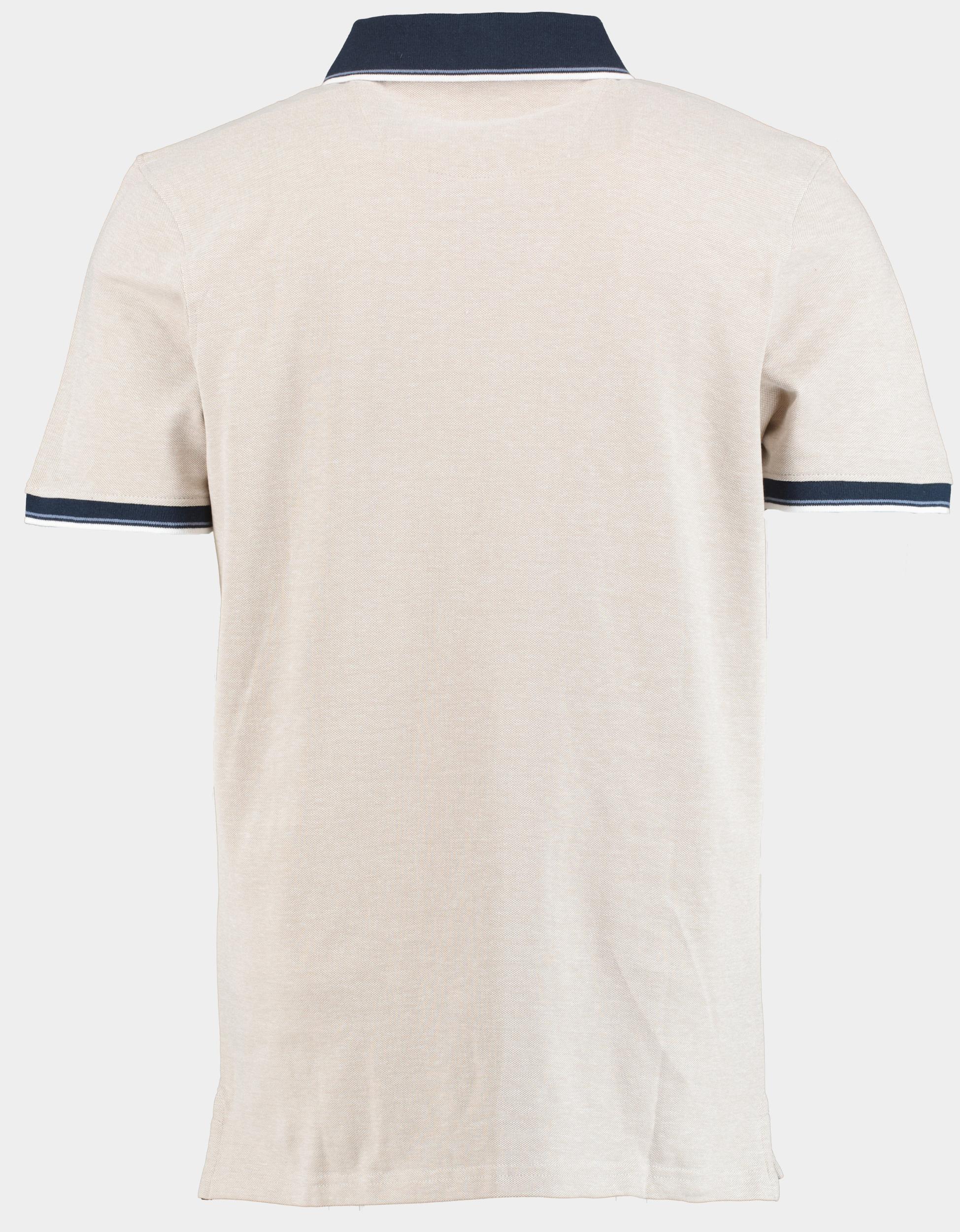 Commander flag Polo korte mouw Beige 3-Knopf-Polo-Shirt, 1/2 Arm 214008259/209