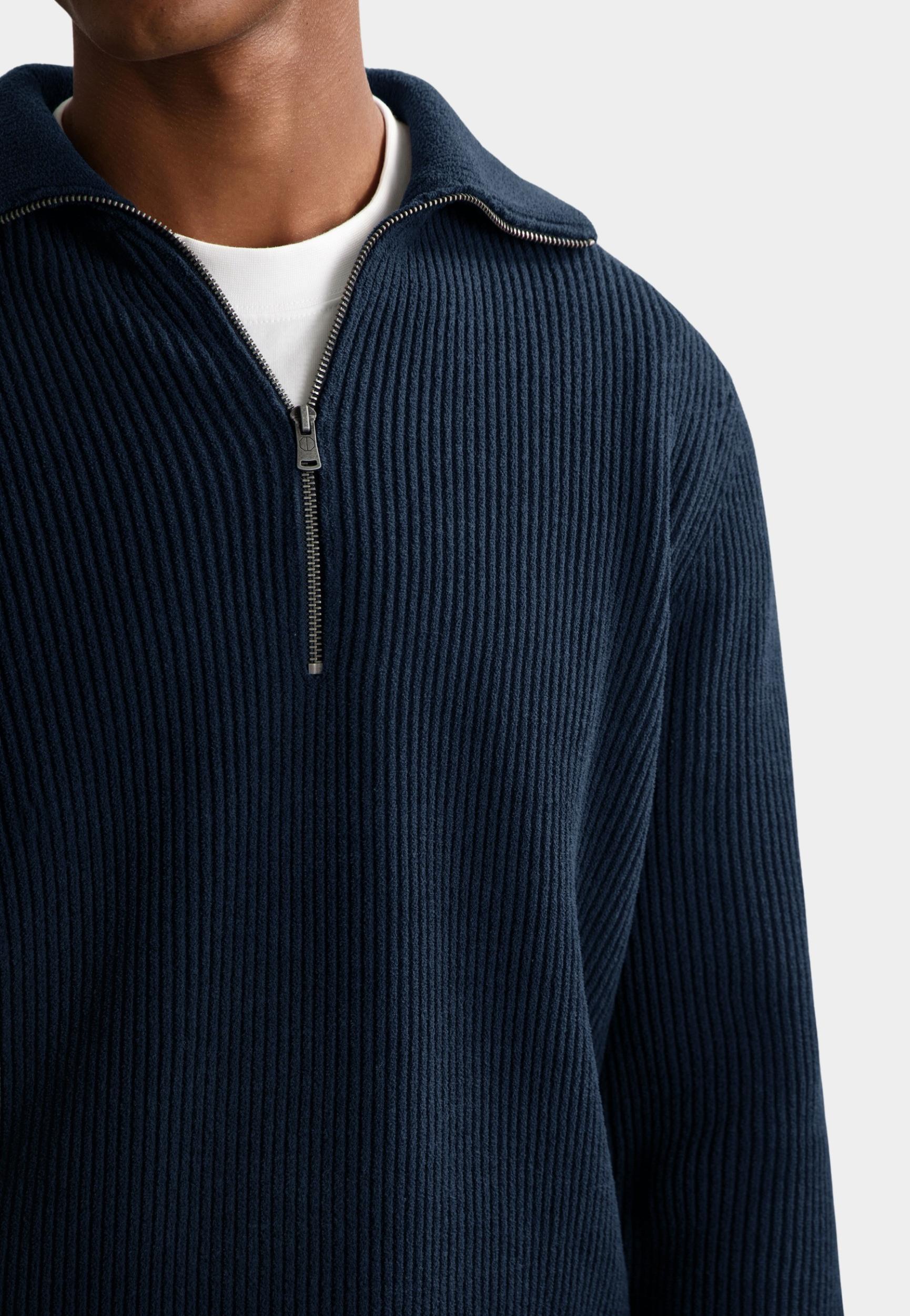 Dstrezzed Half Zip Blauw Josiah Skipper 405708-AW25/649