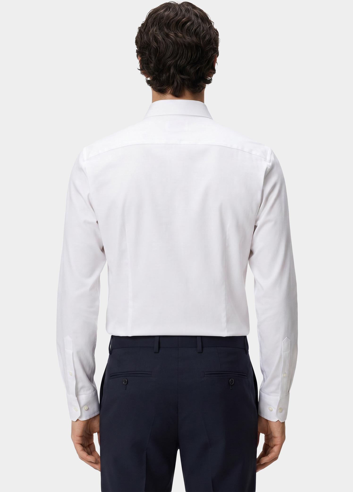 Profuomo Business hemd lange mouw Wit Japanese knit slim fit PP2HC10006/100