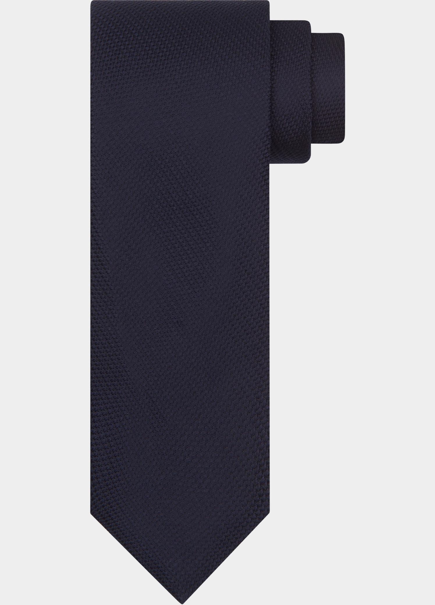 Profuomo Stropdas Blauw TIE SILK WOVEN NAVY PPWA30010/A