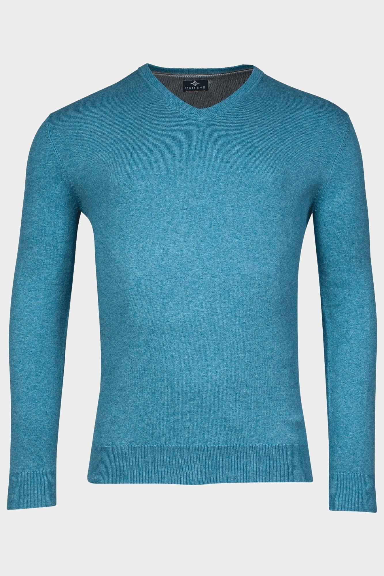 Baileys Pullover Blauw V-Hals Pullover  12gg single 328100/625